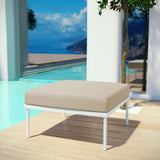 Harmony Outdoor Patio Aluminum Ottoman by Lefancy