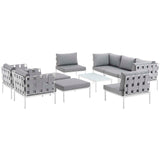 Harmony 10 Piece Outdoor Patio Aluminum Sectional Sofa Set by Lefancy