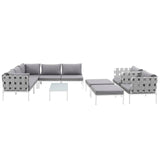 Harmony 10 Piece Outdoor Patio Aluminum Sectional Sofa Set by Lefancy