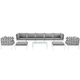 Harmony 10 Piece Outdoor Patio Aluminum Sectional Sofa Set by Lefancy