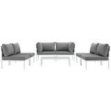 Harmony 7 Piece Outdoor Patio Aluminum Sectional Sofa Set by Lefancy