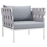 Harmony 3 Piece Outdoor Patio Aluminum Sectional Sofa Set by Lefancy