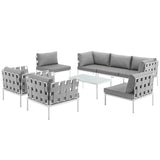 Harmony 8 Piece Outdoor Patio Aluminum Sectional Sofa Set by Lefancy