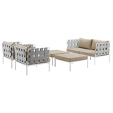 Harmony 5 Piece Outdoor Patio Aluminum Sectional Sofa Set by Lefancy