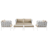 Harmony 5 Piece Outdoor Patio Aluminum Sectional Sofa Set by Lefancy