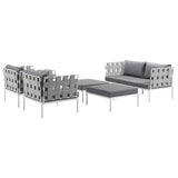 Harmony 5 Piece Outdoor Patio Aluminum Sectional Sofa Set by Lefancy