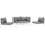 Harmony 5 Piece Outdoor Patio Aluminum Sectional Sofa Set by Lefancy