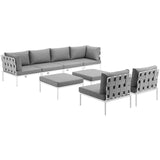 Harmony 8 Piece Outdoor Patio Aluminum Sectional Sofa Set by Lefancy