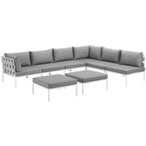 Harmony 8 Piece Outdoor Patio Aluminum Sectional Sofa Set by Lefancy