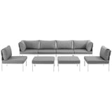 Harmony 8 Piece Outdoor Patio Aluminum Sectional Sofa Set by Lefancy