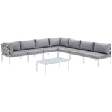 Harmony 8 Piece Outdoor Patio Aluminum Sectional Sofa Set by Lefancy