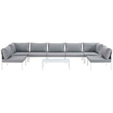 Harmony 8 Piece Outdoor Patio Aluminum Sectional Sofa Set by Lefancy