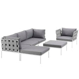 Harmony 6 Piece Outdoor Patio Aluminum Sectional Sofa Set by Lefancy