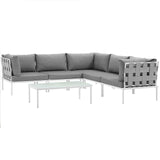 Harmony 6 Piece Outdoor Patio Aluminum Sectional Sofa Set by Lefancy