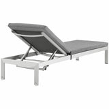 Shore Outdoor Patio Aluminum Chaise with Cushions by Lefancy