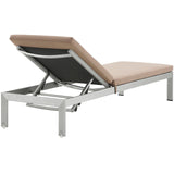 Shore Outdoor Patio Aluminum Chaise with Cushions by Lefancy