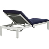 Shore Outdoor Patio Aluminum Chaise with Cushions by Lefancy