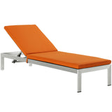 Shore Outdoor Patio Aluminum Chaise with Cushions by Lefancy