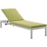 Shore Outdoor Patio Aluminum Chaise with Cushions by Lefancy