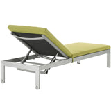 Shore Outdoor Patio Aluminum Chaise with Cushions by Lefancy