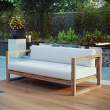Upland Outdoor Patio Teak Sofa by Lefancy