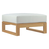 Upland Outdoor Patio Teak Ottoman by Lefancy