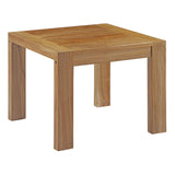 Upland Outdoor Patio Wood Side Table by Lefancy