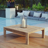 Upland Outdoor Patio Wood Coffee Table by Lefancy