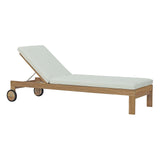 Upland Outdoor Patio Teak Chaise by Lefancy