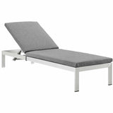 Shore 3 Piece Outdoor Patio Aluminum Chaise with Cushions by Lefancy