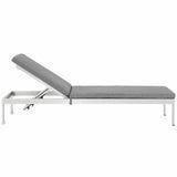 Shore 3 Piece Outdoor Patio Aluminum Chaise with Cushions by Lefancy