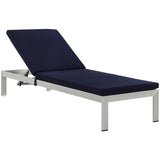 Shore 3 Piece Outdoor Patio Aluminum Chaise with Cushions by Lefancy