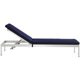 Shore Outdoor Patio Aluminum Chaise with Cushions Set of 2 by Lefancy