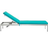 Shore Outdoor Patio Aluminum Chaise with Cushions Set of 2 by Lefancy
