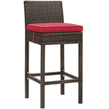 Conduit Outdoor Patio Wicker Rattan Bar Stool by Lefancy