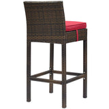 Conduit Outdoor Patio Wicker Rattan Bar Stool by Lefancy