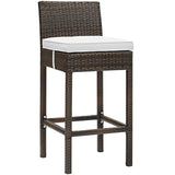 Conduit Outdoor Patio Wicker Rattan Bar Stool by Lefancy