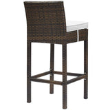 Conduit Outdoor Patio Wicker Rattan Bar Stool by Lefancy