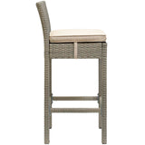 Conduit Outdoor Patio Wicker Rattan Bar Stool by Lefancy