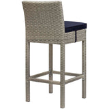 Conduit Outdoor Patio Wicker Rattan Bar Stool by Lefancy