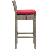 Conduit Outdoor Patio Wicker Rattan Bar Stool by Lefancy