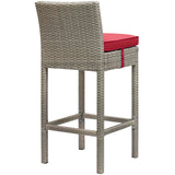 Conduit Outdoor Patio Wicker Rattan Bar Stool by Lefancy