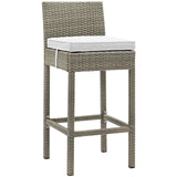 Conduit Outdoor Patio Wicker Rattan Bar Stool by Lefancy