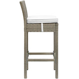 Conduit Outdoor Patio Wicker Rattan Bar Stool by Lefancy