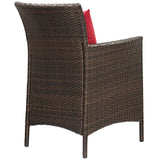 Conduit Outdoor Patio Wicker Rattan Dining Armchair by Lefancy