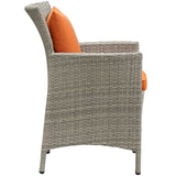 Conduit Outdoor Patio Wicker Rattan Dining Armchair by Lefancy