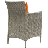 Conduit Outdoor Patio Wicker Rattan Dining Armchair by Lefancy