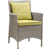 Conduit Outdoor Patio Wicker Rattan Dining Armchair by Lefancy