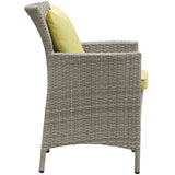 Conduit Outdoor Patio Wicker Rattan Dining Armchair by Lefancy