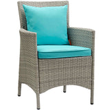 Conduit Outdoor Patio Wicker Rattan Dining Armchair by Lefancy